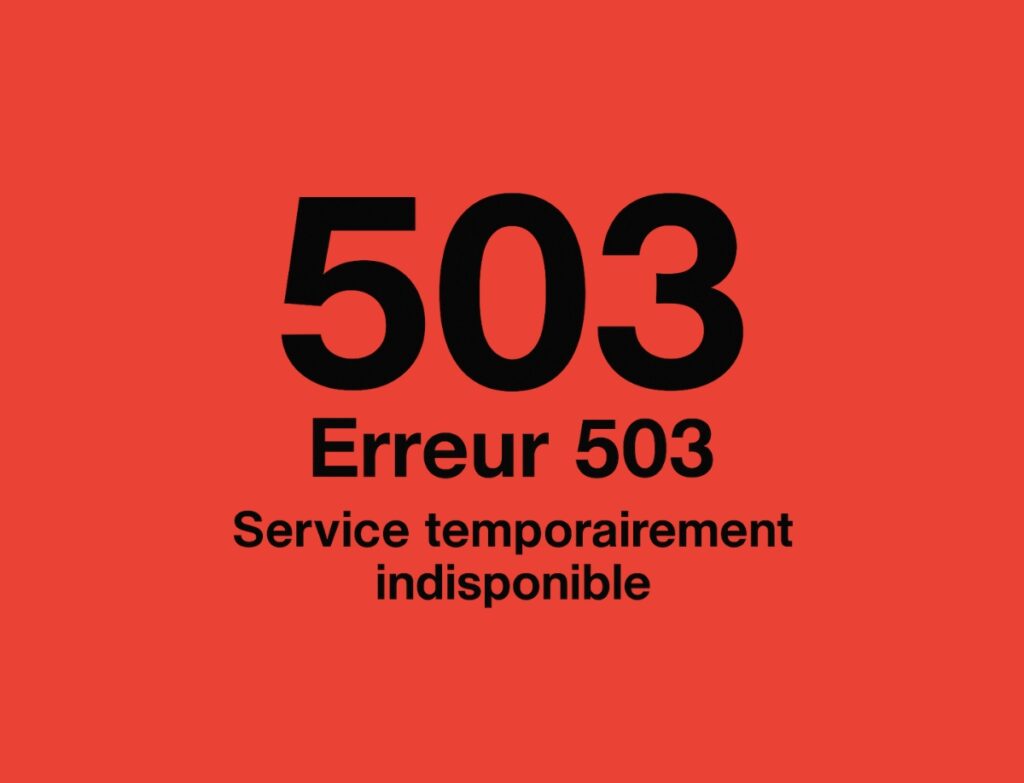 erreur 503