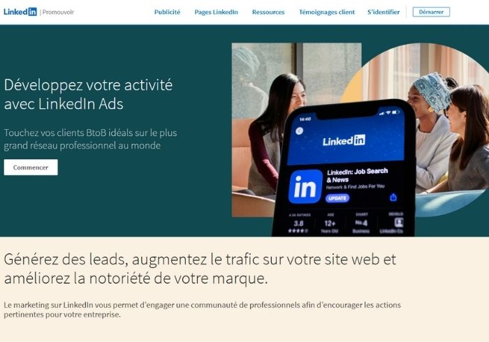 LinkedIn Ads - Site web - Ads multi-plateformes